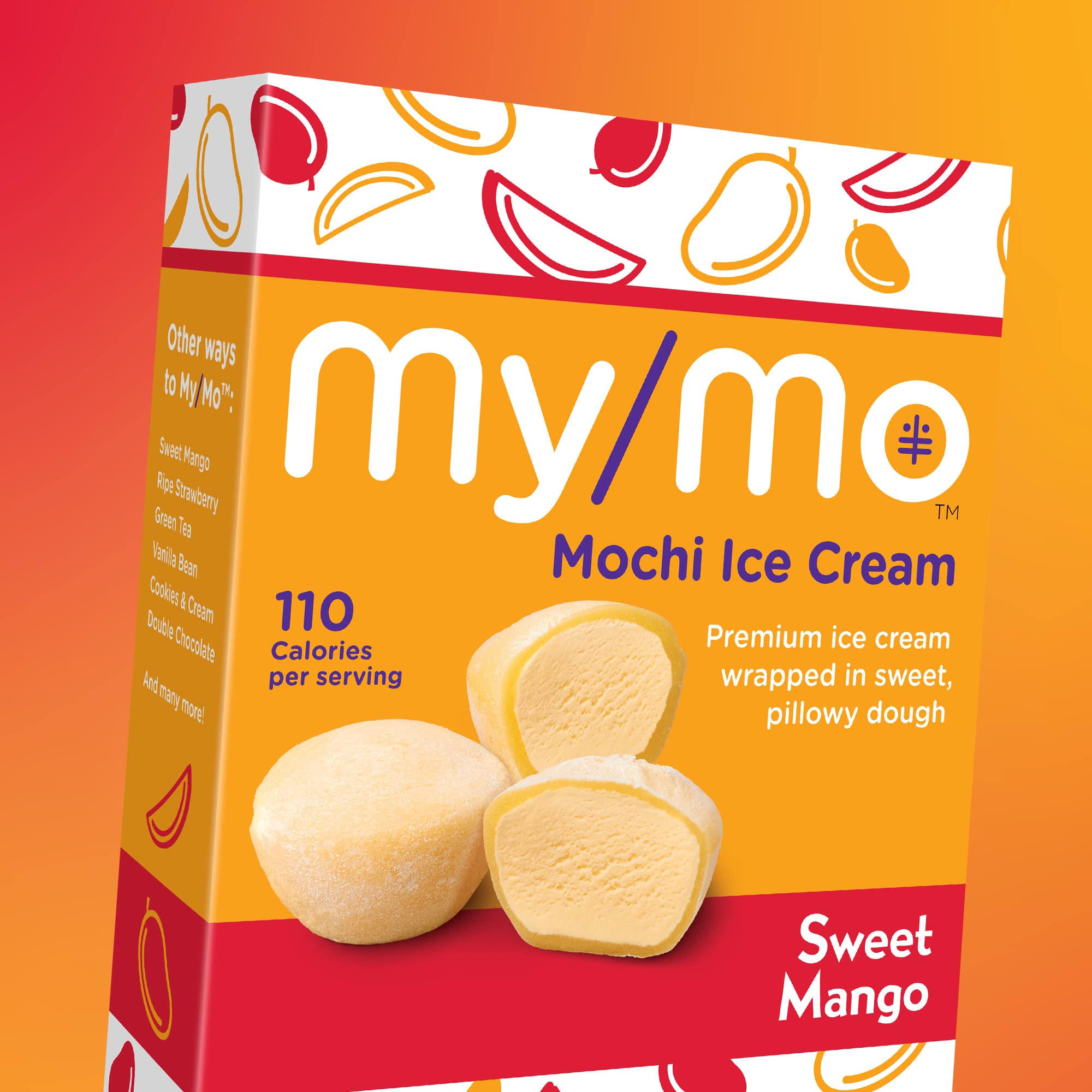 Motion graphics animation for My/Mo mochi ice cream on NYC taxi top display